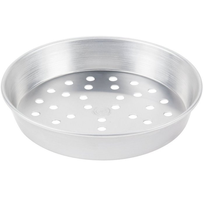 American Metalcraft A90091.5P 9" x 1 1/2" Perforated Standard Weight Aluminum Tapered / Nesting Pizza Pan