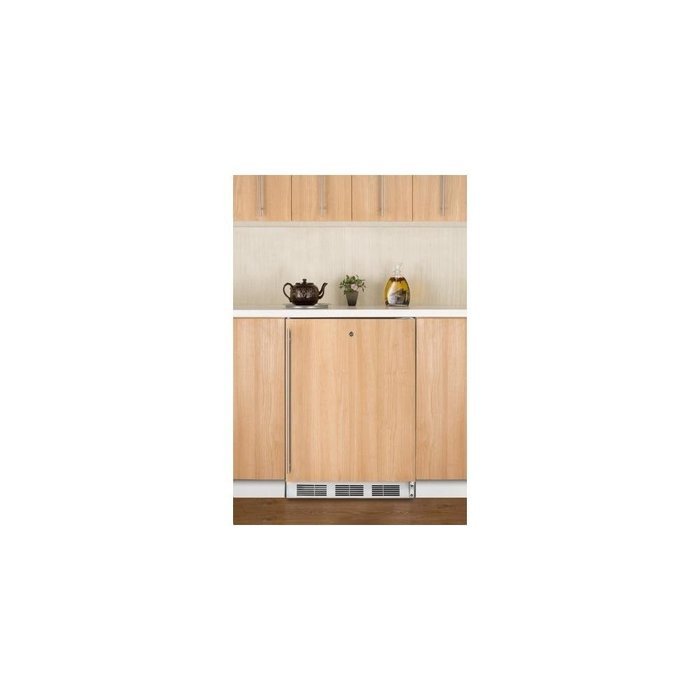 Summit AL750LBIIF 24" Built In Undercounter All Refrigerator in White Exterior with Automatic