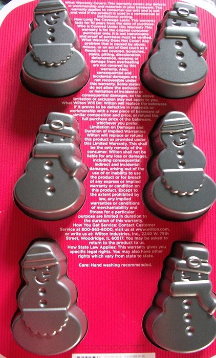 Wilton Christmas 6 Cavity Mini Cakes Pan