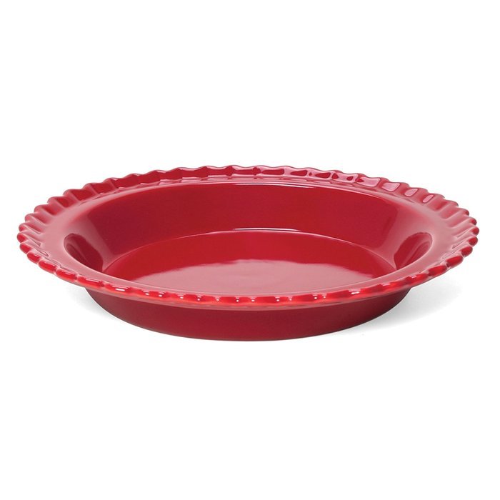 Chantal Ceramic 9-Inch Pie Dish, White N3