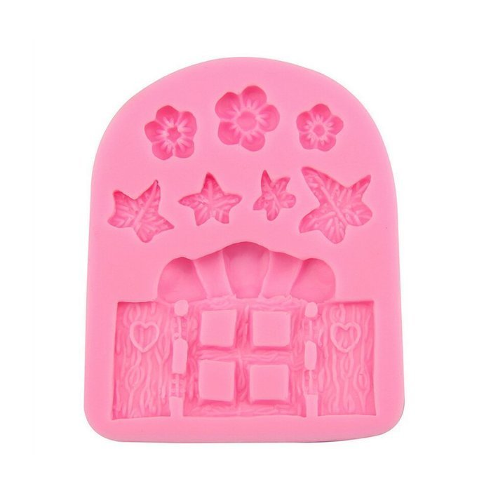 Whosee Style#4 3D Silicone Mold Fondant Cake Chocolate Decor Baking Mold Random Color N16