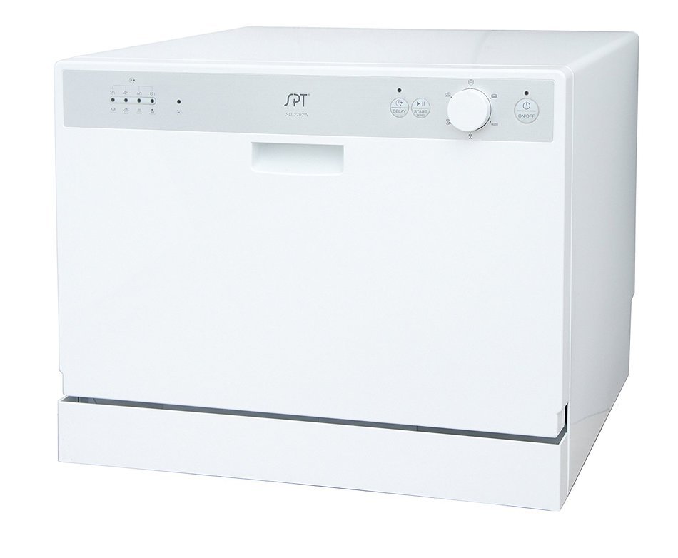 SPT SD-2202W Countertop Dishwasher with Delay Start, White