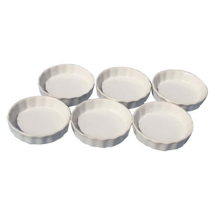 Om Joy Collection Shallow Creme Brulee Mini- Ramekins (1 oz each): Set of 6- Oven Safe & Stackable Creme Brulee... N6