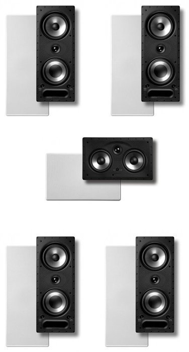 Polk Surround in-wall System:2 Pairs of 265rt, One 255crt center in-wall front