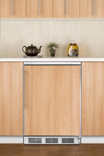 Summit FF6BI7FR: Commercially approved built-in undercounter all-refrigerator with stainless steel door frame... N2