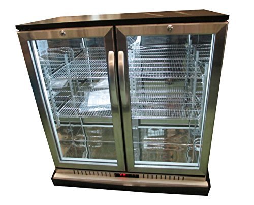 New 36" Wide 2-door Stainless Steel Back Bar Beverage Cooler (Free Shipping)
