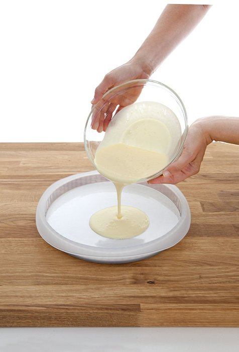 Lekue 11-Inch Quiche Pan with Ceramic Removable Plate, Red N6
