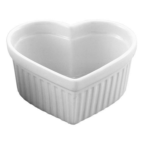 HIC Porcelain 6 oz Heart Souffle Dish, 1 ea