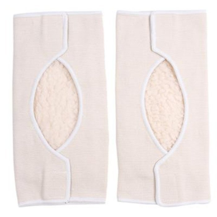 GU Angqi 1Pair New Winter Warm Outdoor Fleece Velcro Self-adhesion Knee Protective Pads N6