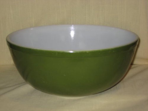 1960's Pyrex Verde Solid Green 4 Quart Nesting Mixing Batter Bowl #404