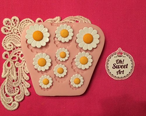 Lots of Daisy flower, flowers ,fondant, soap cupcake topper Cake Silicone Mold By Oh! Sweet Art FDA Approved for...