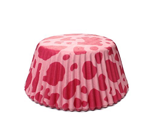 Hot Pink Cow Print Standard Size Cupcake Liners | 25 pieces