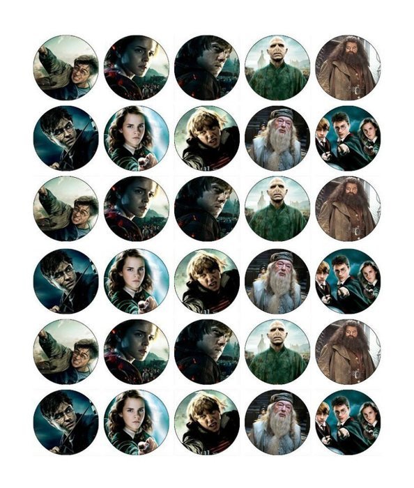 Harry Potter Cupcake Toppers Edible Wafer Paper BUY 2 GET 3RD FREE N2