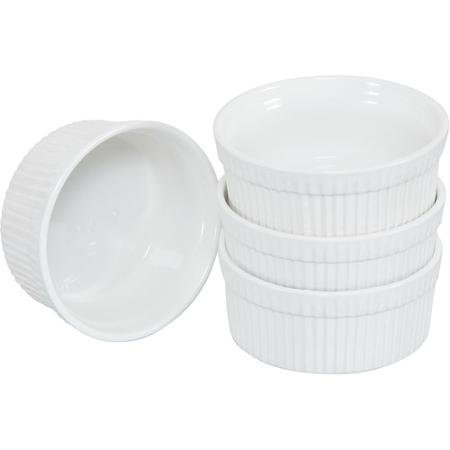 10 Strawberry Street Whittier 5" Ramekin, White, Set of 4