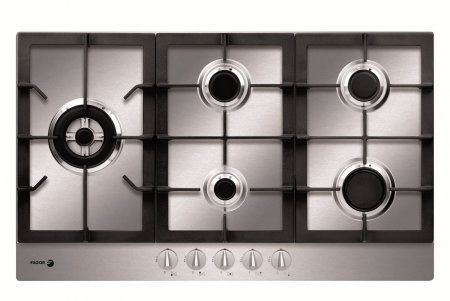 Fagor FA-850STX 30" Gas Cooktop With 5 Gas Burners Electronic Ignition 3 Cast Iron Enameled Grate Triple Crown...