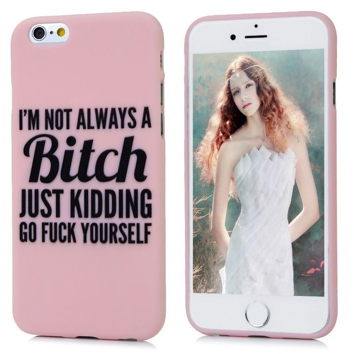 iPhone 6S Case,iPhone 6 Case (4.7") - Candy Color Kidding Words Series Slim Fit Shock-absorption Full Edge Protective... N44