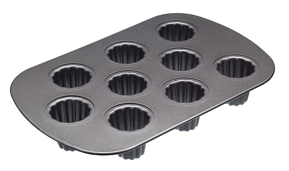 KitchenCraft Masterclass Non Stick 9 Hole Canelle Cake Pan KCMCHB89 N2