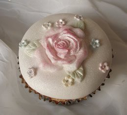 Cup Cake Top Single Rose Mold by Karen Davies