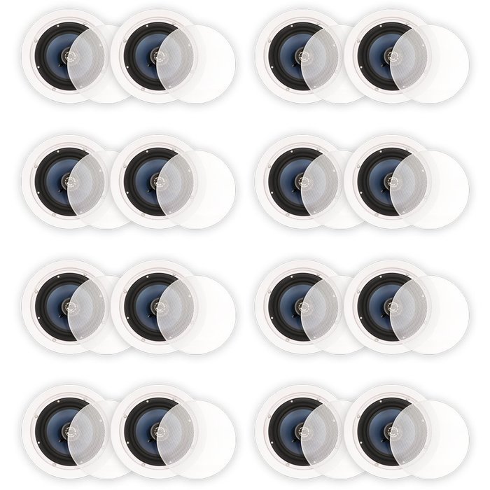 Blue Octave LC62 In Ceiling 6.5" Speakers Home Theater Surround Sound 2-Way Speaker 8 Pair Pack