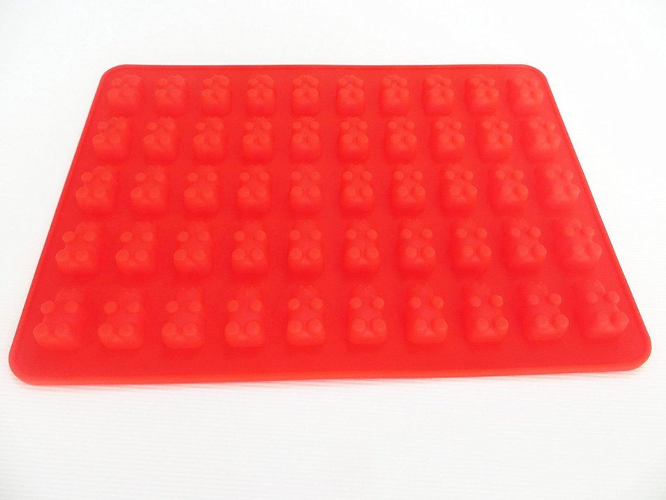 BORN BAKER 4 piece Silicone Gummy Bear Mold Set, Includes 3 Silicone Gummy Bear Molds and One Dropper N2