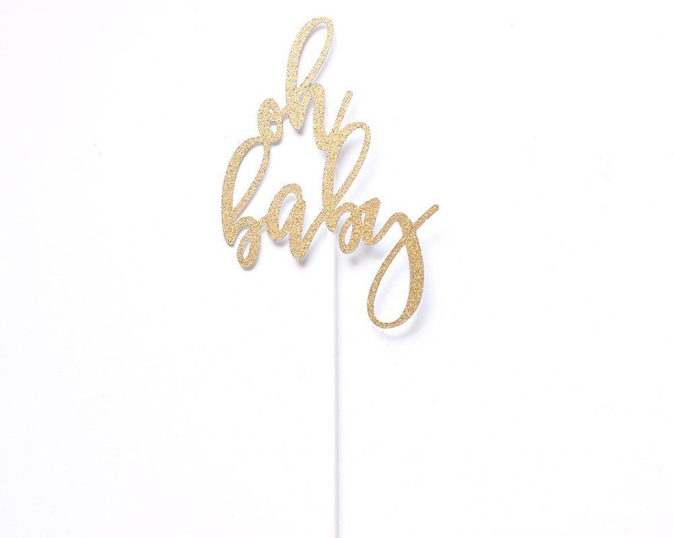 1 oh baby cake topper - Any Color Glitter