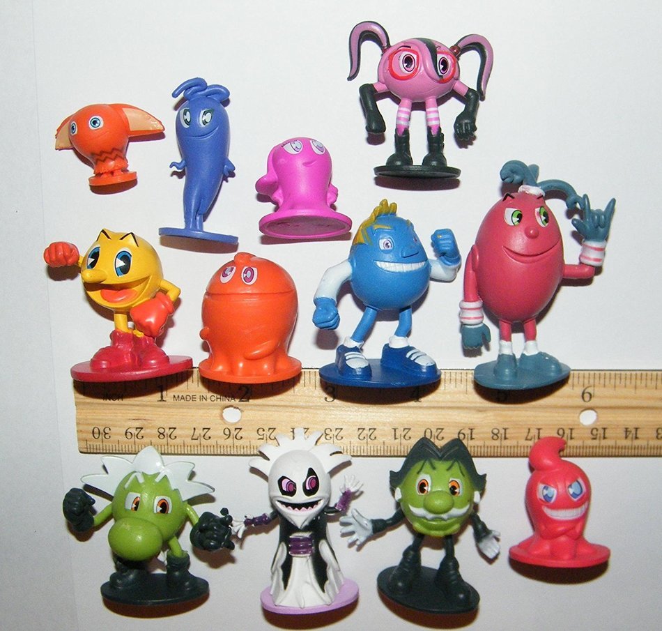Pac-Man and the Ghostly Adventures Deluxe Mini Cake Toppers Cupcake Decorations Set of 12 Figures with Pac-Man... N6