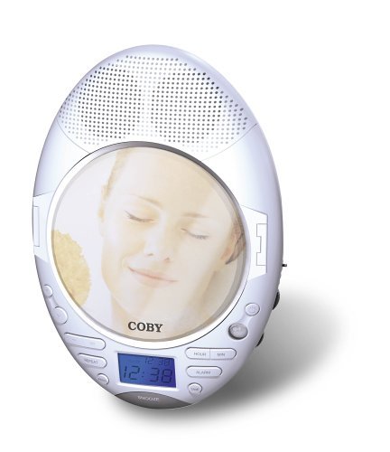 Coby CDSH287 AM/FM Alarm Clock Shower Radio with Stereo CD Player (Discontinued by Manufacturer)