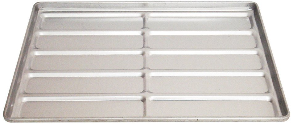 Magna Industries 14890 18-Gauge Aluminized Steel Hot Dog Clustered Bun Pan, 12" Length x 2-3/4" Width, 2 Clusters...