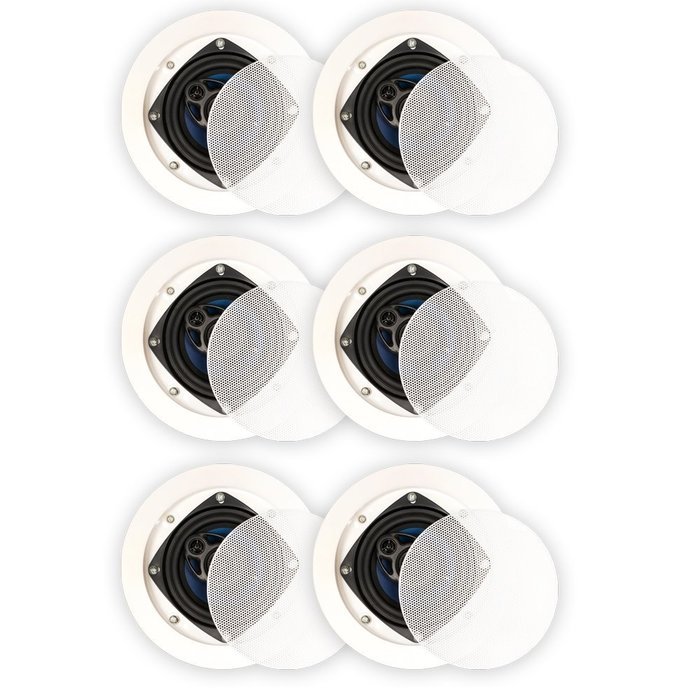 Blue Octave RC43 In Ceiling Speakers 3 Way Home 1320 Watts New 3 Pair Pack RC43-3PR