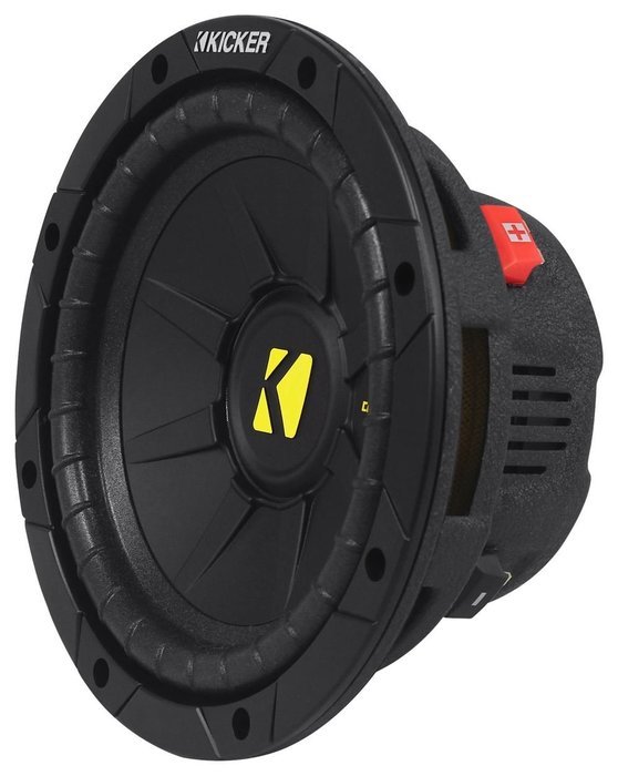 Kicker 40CWD82 CompD 8" 400W 2-Ohm DVC Car Audio Subwoofer+Sealed Sub Enclosure N4