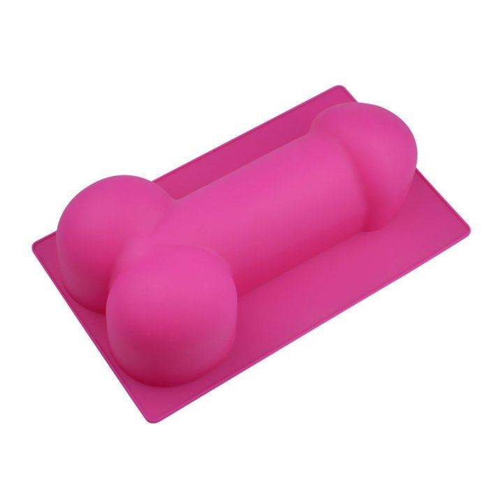 Vi Bachelorette Party Penis Cake Mold Silicone, Hilarious Jelly Mold, Funny Loaf Pan, 11 Inch