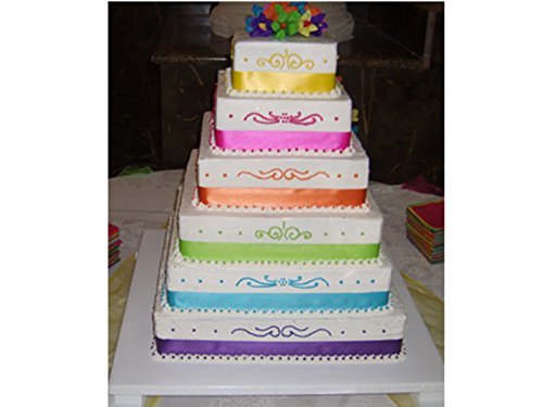 1 X 6 Tier Square Multilayer Wedding birthday Anniversary Cake Baking Tins - Cake Pans - Cake Tins N4