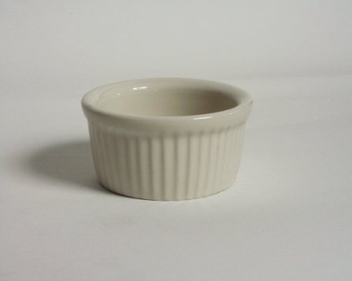 Tuxton BEX-0252 2.5 Oz. Fluted Eggshell Ramekin - 48 / CS