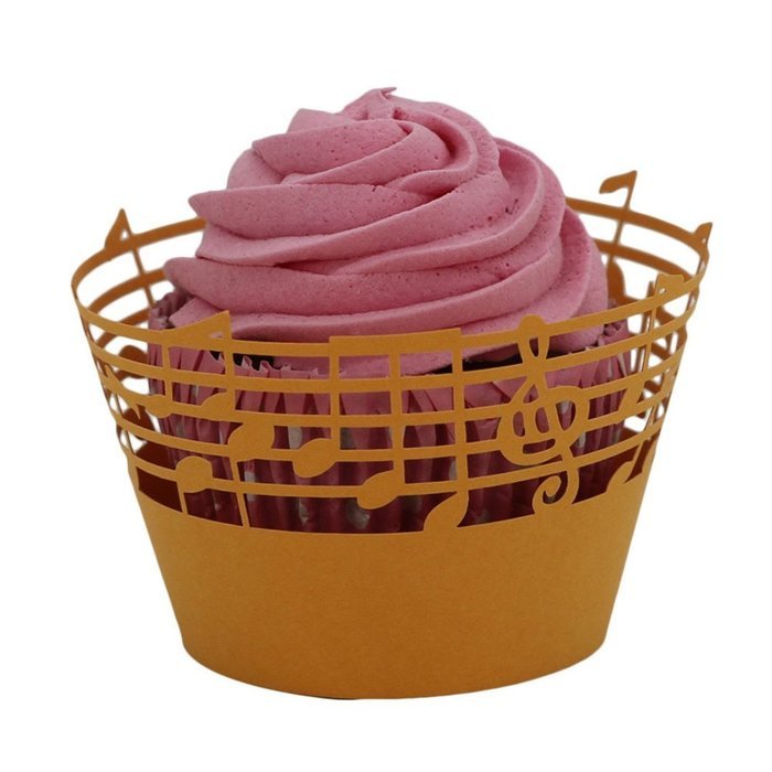 DDLBiz Christmas Lace Laser Cut Cupcake Wrapper Liner Baking Cup Muffin 25pc (Blue)