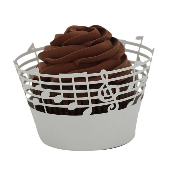 DDLBiz Christmas Lace Laser Cut Cupcake Wrapper Liner Baking Cup Muffin 25pc (Blue) N4