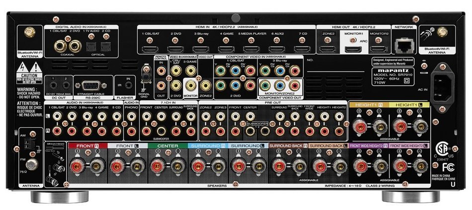 Marantz SR7010 9.2 Channel Full 4K Ultra HD AV Surround Receiver with Bluetooth & Wi-Fi N3