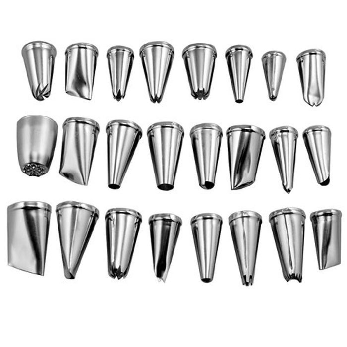 Yakamoz 24-piece DIY Cake Sugarcraft Decorating Tips Icing Piping Nozzles Tool Set N7
