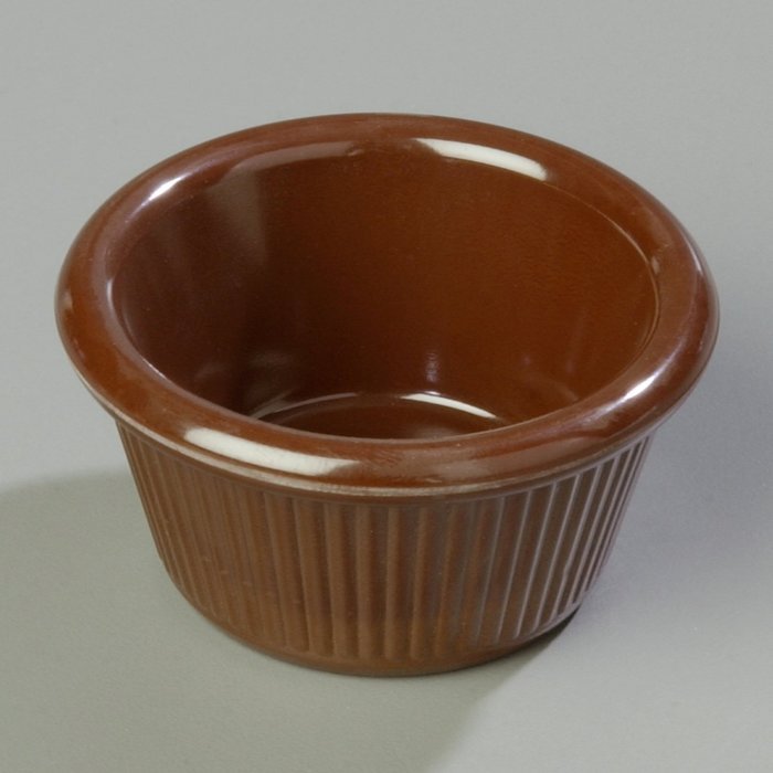 Carlisle S28269 Melamine Fluted Ramekin, 3 oz Capacity, 1.43" Height, Chocolate (Case of 48) N4