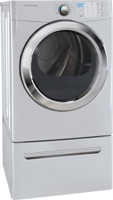 Frigidaire FFSE5115PA 7.0 Cu. Ft. Classic Silver Stackable With Steam Cycle Electric Dryer in Classic Silver N3