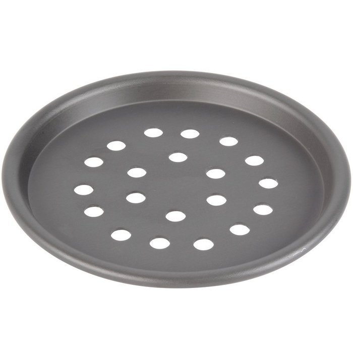 American Metalcraft HC2006SP 6" Super Perforated Hard Coat Anodized Aluminum Tapered / Nesting Pizza Pan N2