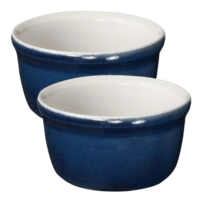 Emile Henry Made In France HR Modern Classics 2 Set Ramekin, Blue N2 ...
