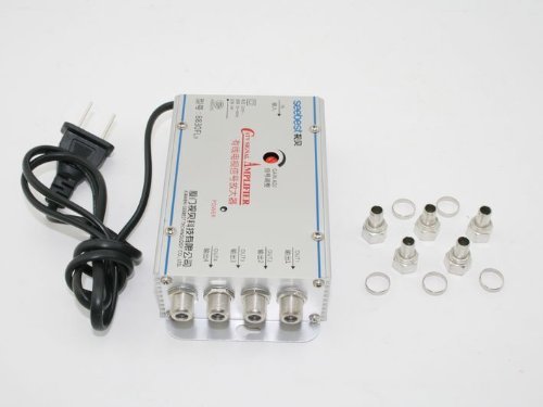 SHINA 4 Way TV VCR Antenna Signal Amplifier Booster Splitter N3
