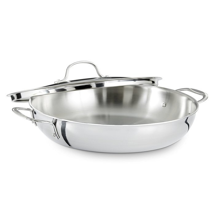 Calphalon Tri-Ply Stainless Steel 14-Inch Roaster with Rack and Lifters N24