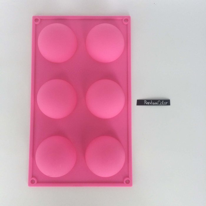 FUNSHOWCASE Large 6 Cavities Hemisphere Dome Silicone Mold N5