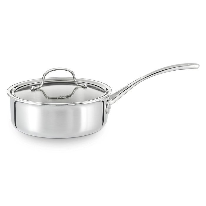 Calphalon Tri-Ply Stainless Steel 14-Inch Roaster with Rack and Lifters N28