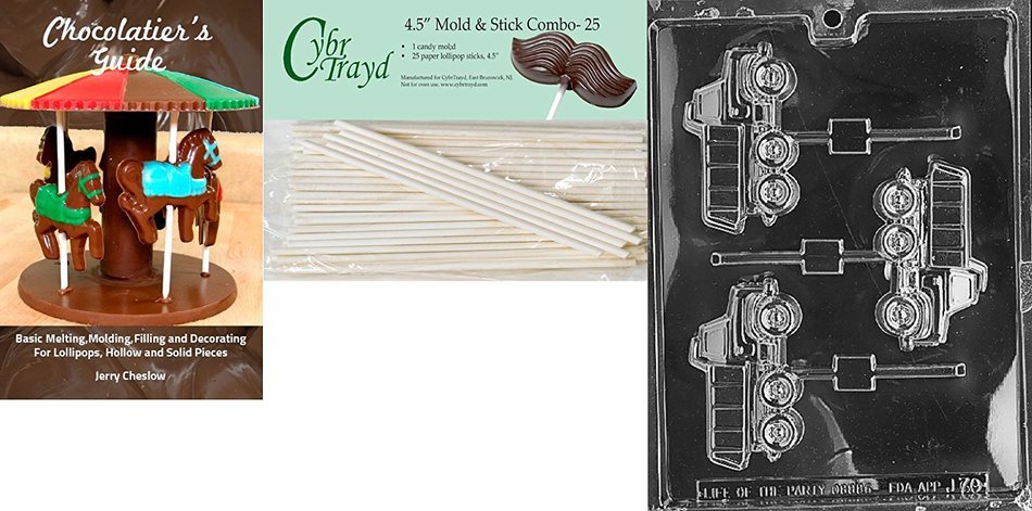 Cybrtrayd J070 Dump Truck Lolly Chocolate Candy Mold with Exclusive Cybrtrayd Copyrighted Chocolate Molding Instructions N10
