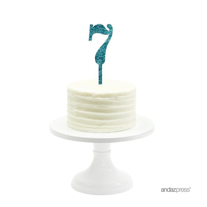 Andaz Press 5th Birthday and Anniversary Acrylic Cake Toppers, Pink Glitter, Number 5, 1-Pack N126