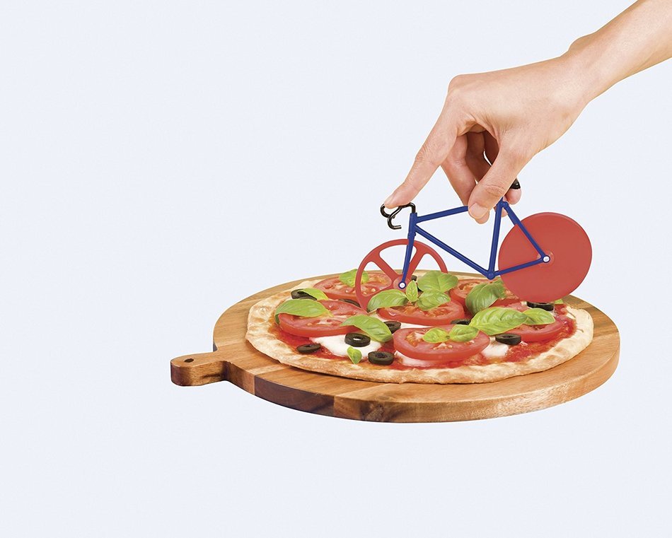 Pizza Cutter - Bicycle Pizza Cutter: Black & Yellow N10