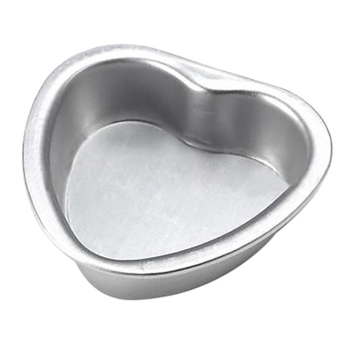 Polytree Aluminium Heart Shaped Fondant Cake Biscuit Baking Mold (3 Inch Bottom Fixed)
