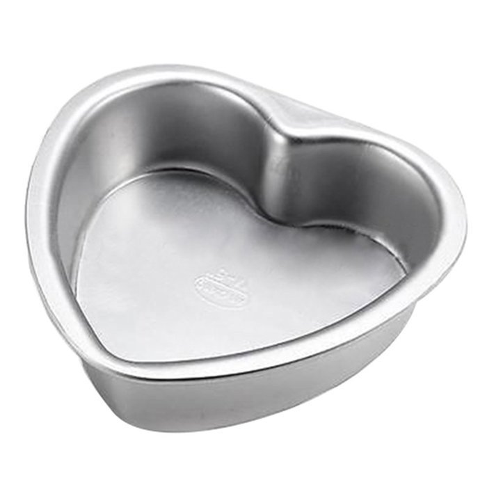 Polytree Aluminium Heart Shaped Fondant Cake Biscuit Baking Mold (3 Inch Bottom Fixed) N2